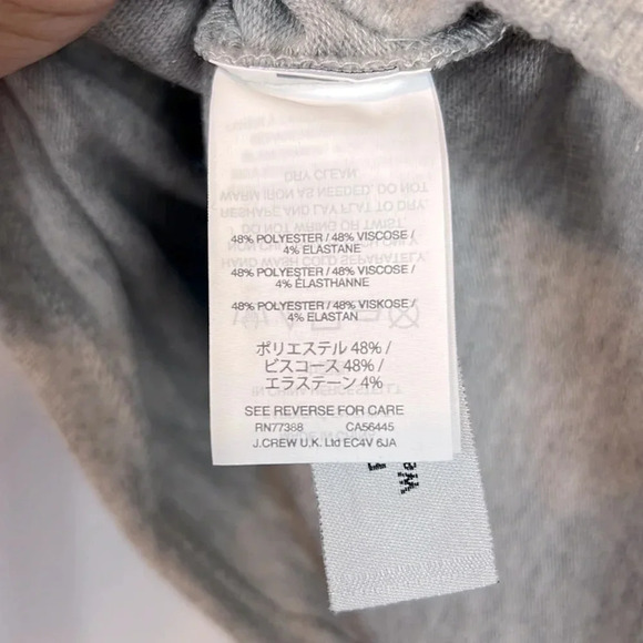 J Crew Sweater Women XS Gray Reversible Scoop Neck Faux Wrap Soft Knit - Picture 4 of 4